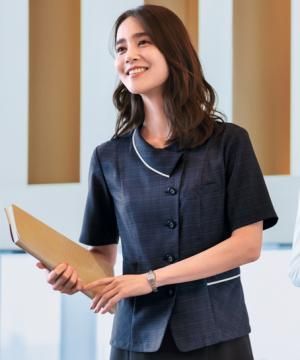 【全2色】オーバーブラウス（ストレッチ・防汚・消臭）