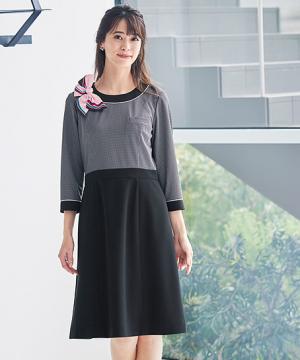 五分袖ワンピース（湿度コントロール・高通気・ニット）