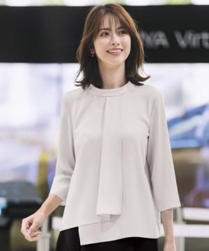 【全4色】七分袖ブラウス（ストレッチ・吸水速乾・清涼）