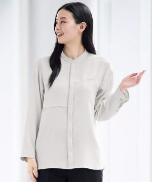 【全1色】ユニセックスシャツ（ストレッチ・男女兼用）