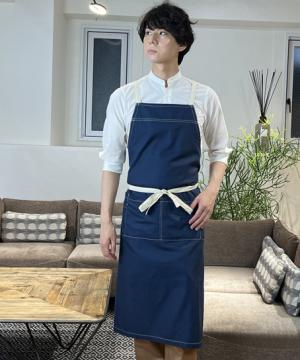 【6色】胸当てリボンエプロン