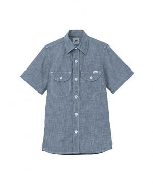【Lee】レディスシャンブレー半袖シャツ