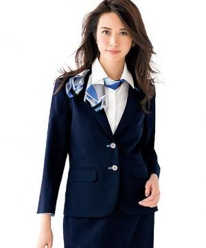 【全2色】ストライプジャケット（2WAYストレッチ/さらりとした肌触り）