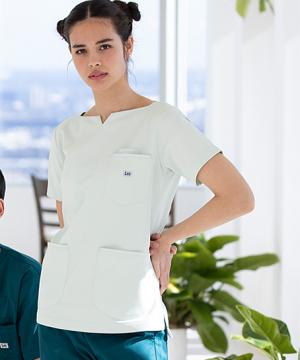 【Lee MEDICAL】レディーススクラブ【全4色】（ポリジン加工）