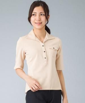 【全4色】高機能ニットワッフルシャツ(七分袖)