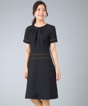 パイピングストレッチワンピース