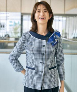 【全1色】オーバーブラウス（10面体カット・エコ素材・八分袖）