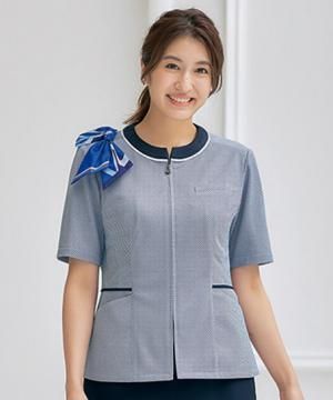 【全2色】オーバーブラウス（立体裁断・高通気・半袖）