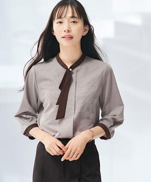 【全2色】リボンカラーポロシャツ（ニット・高通気93．2cm³/cm²・s・吸汗速乾）