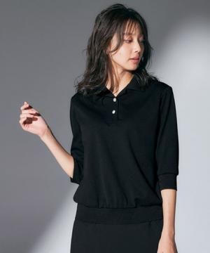 【MARY QUANT】全2色・ポロシャツ（六分袖・ニット・高通気・通気度130.7cc）