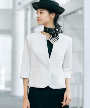 【MARY QUANT】ジャケット（ニット・防シワ・高通気・吸汗速乾・防汚加工SG）