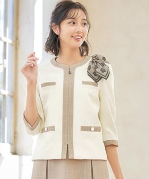 【MARY QUANT】全3色・ジャケット（七分袖・ストレッチ・ホームウォッシャブル）