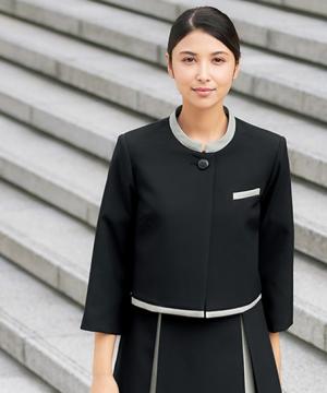 【MARY QUANT】全２色・ショートジャケット（八分袖・ストレッチ・ホームウォッシャブル）