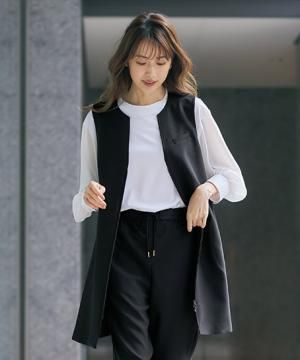 【YUKI TORII】全1色・ロングベスト（ストレッチ）