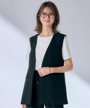 【YUKI TORII】ロングベスト（ストレッチ・オールシーズン対応）