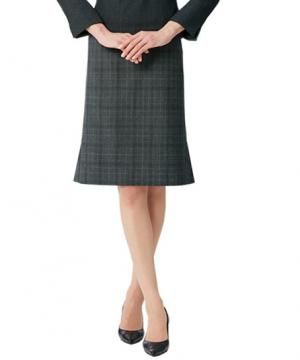 【YUKI TORII】全1色・スカート（チェック柄・マーメイド・ストレッチ・57cm丈）