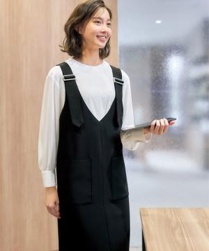 【YUKI TORII】全1色・ジャンパースカート（ストレッチ）