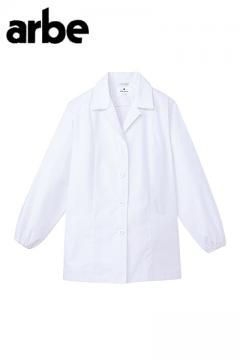 【抗菌防臭加工】長袖レディース襟付き白衣(~19号まであり)