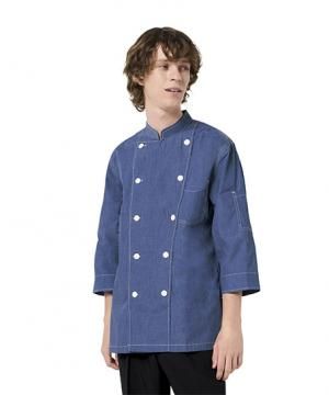 【全2色】コックシャツ（七分袖・男女兼用）