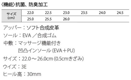 【全2色】パンプス サイズ詳細