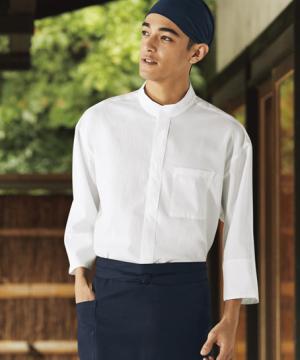 【全5色】鯉口シャツ（８分丈・ストレッチ・男女兼用）