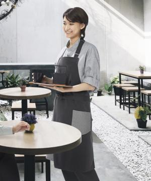 【全2色】胸当てエプロン（和モダン）