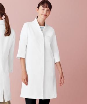 【MICHEL KLEIN】全1色・ドクターコート（七分袖・レディース）