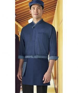 和柄ショートエプロン(制電・ストレッチ)