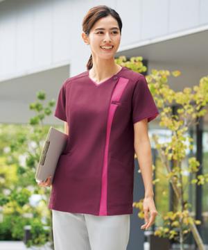 【全3色】ZiP SCRUB PREMIUM・ジップスクラブ（吸汗速乾・レディース）