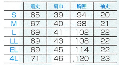 【全4色】襟付レディスジップスクラブ 白衣 サイズ詳細