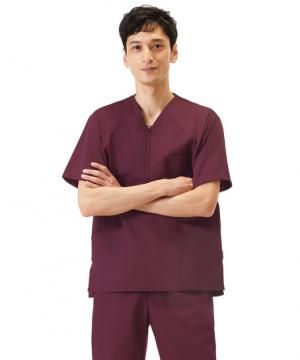 【全3色】ジップアップスクラブ（塩素酸漂白剤・熱湯消毒可・男女兼用）