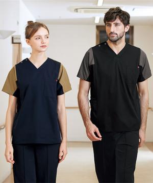 【Dickies】全2色　ディッキーズスクラブ（制電糸・速乾・吸汗・ストレッチ・男女兼用）