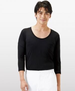 【全1色】スクラブインナー（8分袖・メンズ）