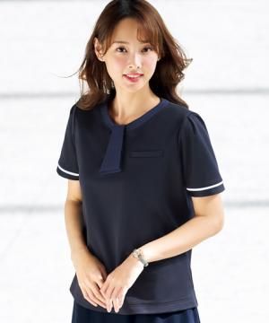 【全2色】ポロシャツ（リボン付き・速乾素材）