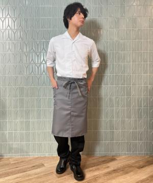 【全9色】ミドル丈エプロン前掛け（制電/前中心丈：61cm）