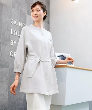 【3色】ウエストリボンチュニック(制菌・ストレッチ)