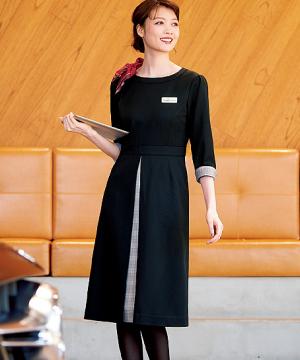 フロントプリーツワンピース（制菌・ストレッチ）