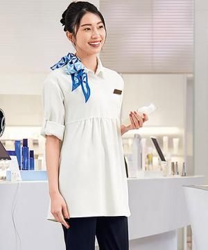 【全3色】チュニックシャツ（ロールアップ可能・ストレッチ・透け防止・UVカット）