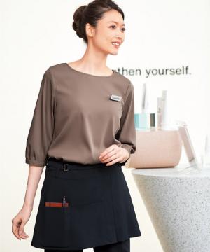 【全3色】プルオーバーT（七分袖・透け防止・ストレッチ）