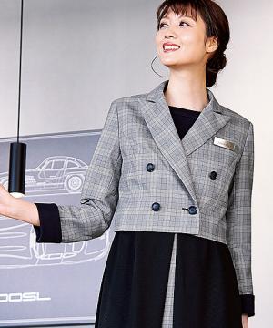 チェック柄ダブルジャケット(制菌・ストレッチ)