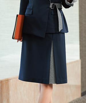 和モダンAラインスカート（麻の葉柄・ストレッチ）