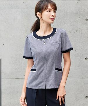 オーバーブラウス（フレッシュニット・前ファスナー）