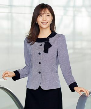 長袖オーバーブラウス（2Wayストレッチ・制菌・吸汗速乾・UV）