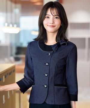 【全1色】七分袖オーバーブラウス（2WAYストレッチ・エコ・吸汗速乾・高通気）