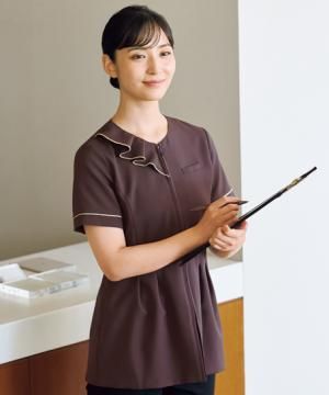 【LA BEAUTE】全1色・チュニックジャケット（ストレッチ・防透・吸汗速乾）