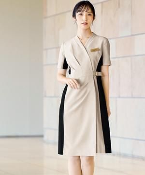 【LA BEAUTE】全2色・ワンピース（シャドウスタイル/ストレッチ・透防・吸汗速乾・機能裏地）