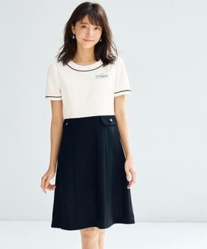 【全2色】ワンピース（半袖・2WAYストレッチ・防汚加工・透け防止）