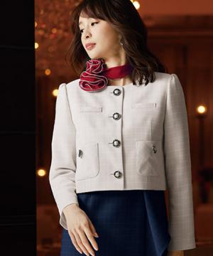 【全3色】ノーカラージャケット（アテナシリーズ）