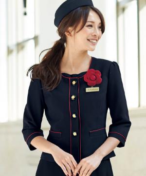 【プレシャスラインシリーズ】全1色・七分袖サマージャケット（ファインカルゼ）