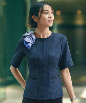 【全2色】オーバーブラウス（美シルエット・抗菌防臭）